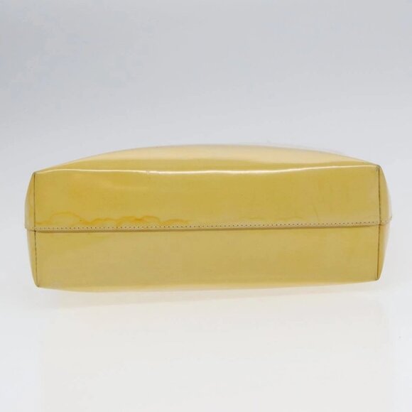 PRADA Hand Bag Enamel Yellow Silver Auth bs17418 - Picture 7 of 16